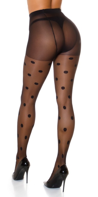 tights with dots Black